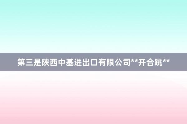 第三是陕西中基进出口有限公司**开合跳**