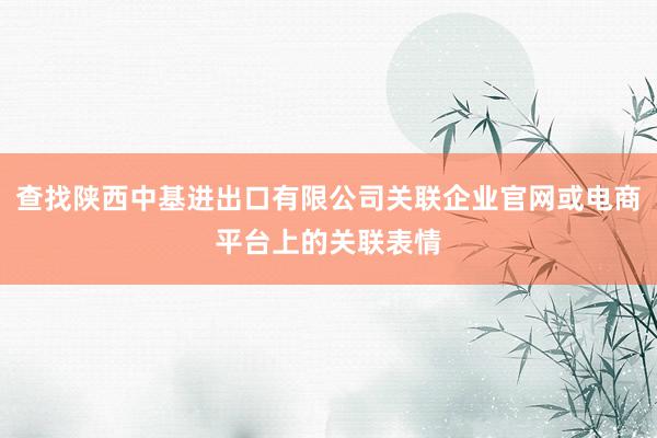 查找陕西中基进出口有限公司关联企业官网或电商平台上的关联表情